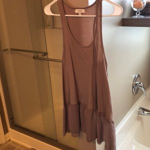 Set of TWO! To wrestle him chiffon ribbed tanks